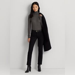 Ralph Lauren Women's Black Classic Straight Leg Jeans Size 6 Excellent Condition